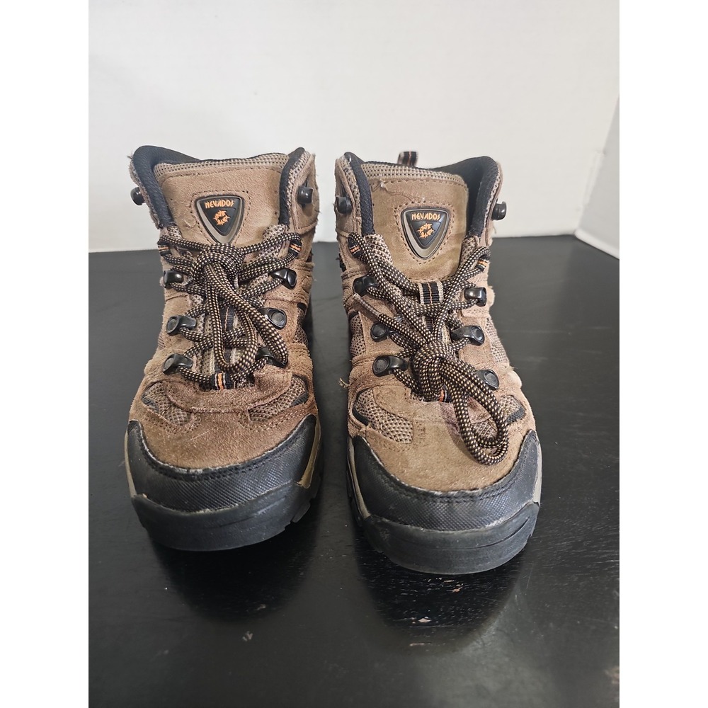Nevados Kids Hiking Boots Brown Mid Waterproof Trail Shoes Size 4.5 Youth